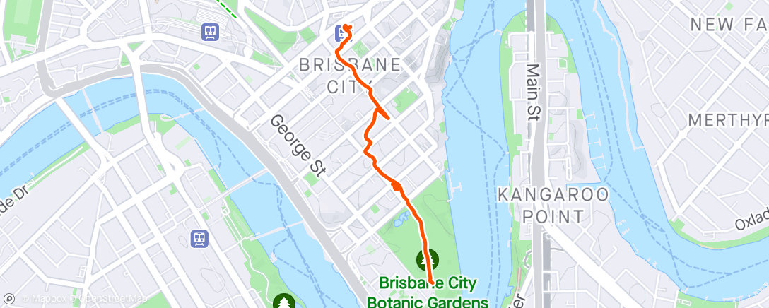 Map of the activity, Walk to train station