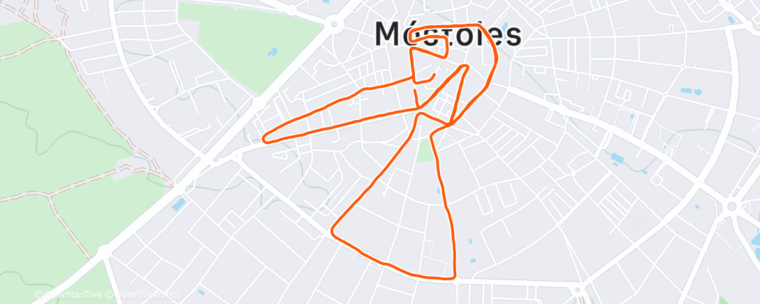 Map of the activity, San Silvestre Mostoleña