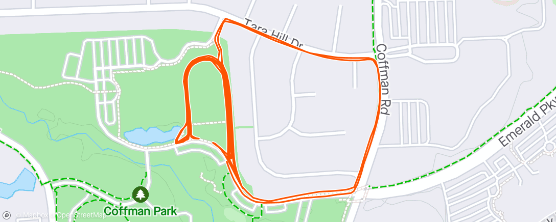 Map of the activity, CRC Track
