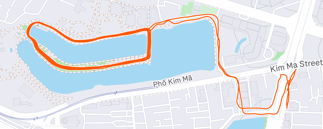 Map of the activity, Afternoon Run