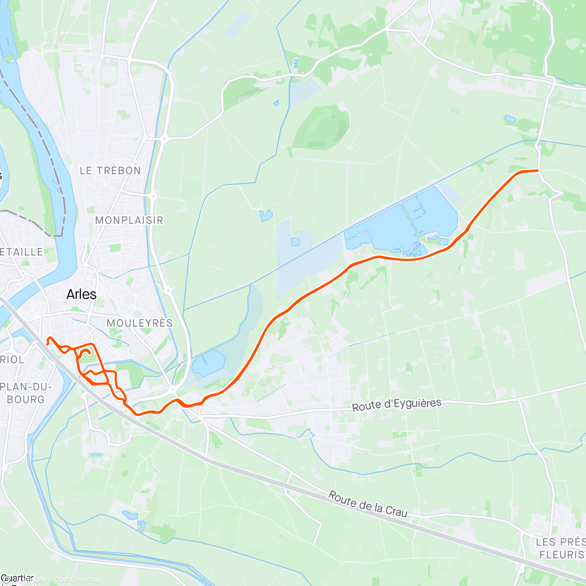 Map of the activity, Sortie vélo 🚴‍♂️🚴🚴‍♀️mercredi après-midi, une ☝️ heure route 🛣️ en rythme 🥁 puis une heure 👍entrainement piste pour prépa course 🚴‍♂️🚴🚴‍♀️🚴‍♂️🚴🚴‍♀️de samedi 😉🚀🚀🚀