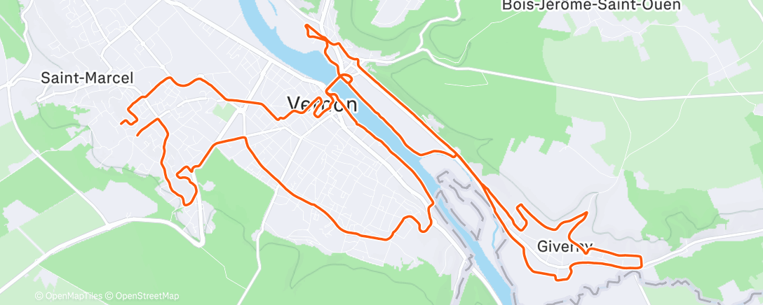 Карта физической активности (Course à pied le matin)