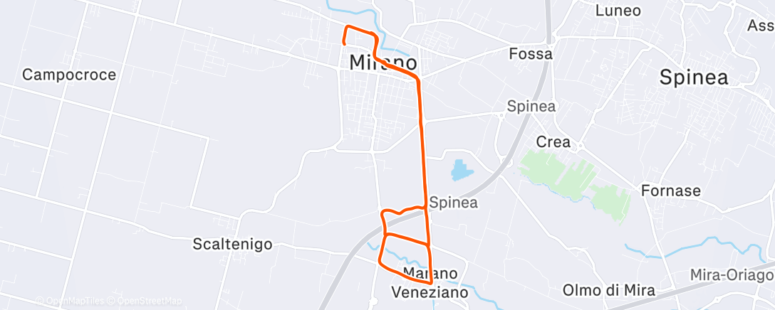 Map of the activity, Run cl post panettoni ...