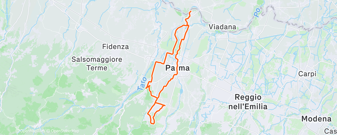 Карта физической активности (Lunch Ride)