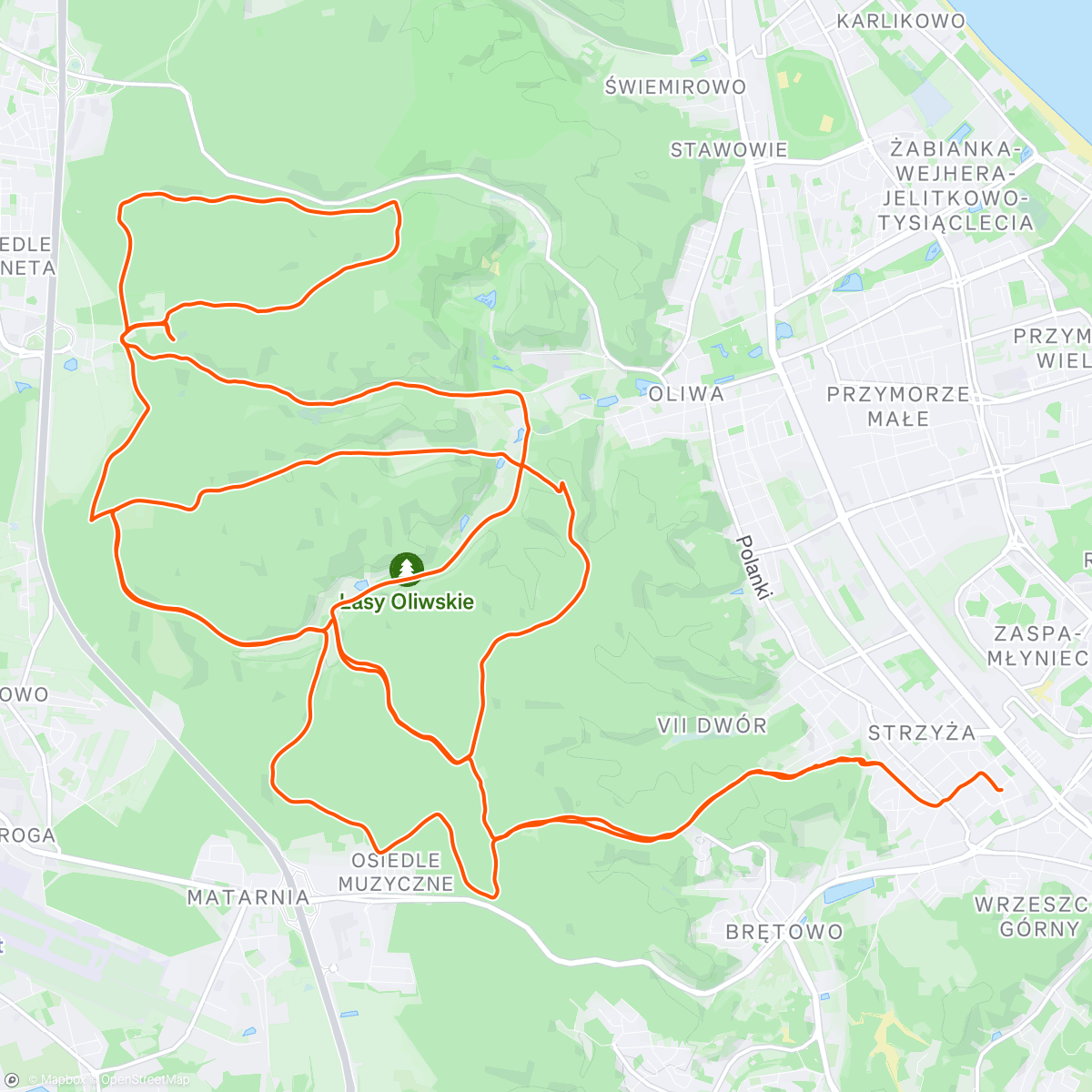 Map of the activity, Afternoon Gravel Ride