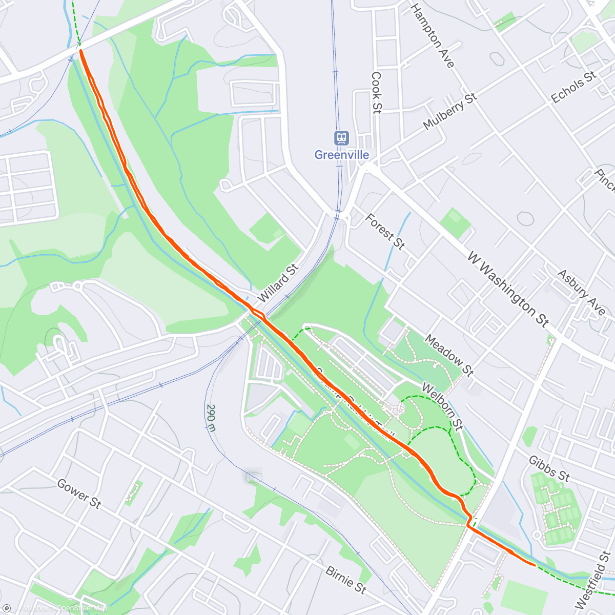 Map of the activity, Morning Walk