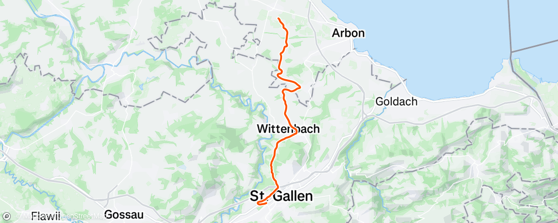 Map of the activity, Abendradfahrt