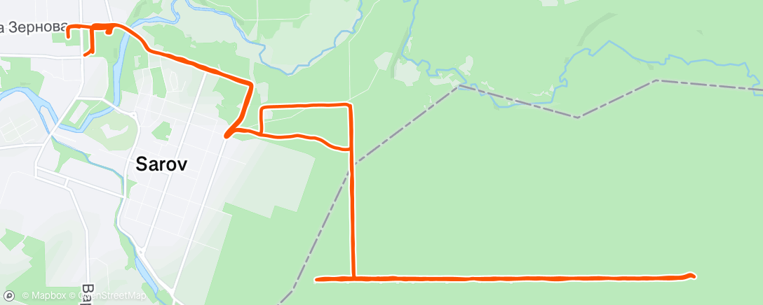 Map of the activity, Полуденный забег