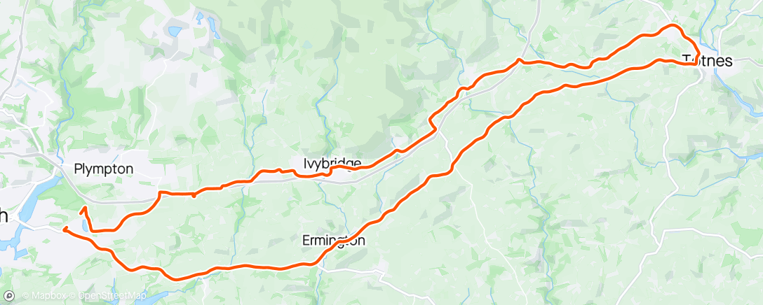 Map of the activity, Totnes Loop with Neil
