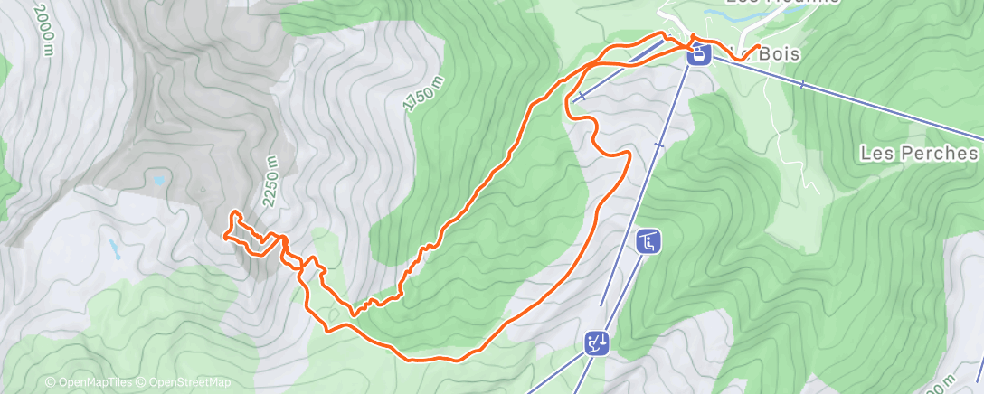 Map of the activity, Pointe de Lavouet