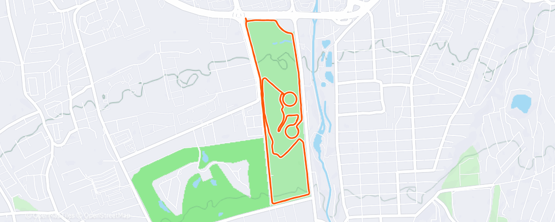 Map of the activity, Вечерний забег