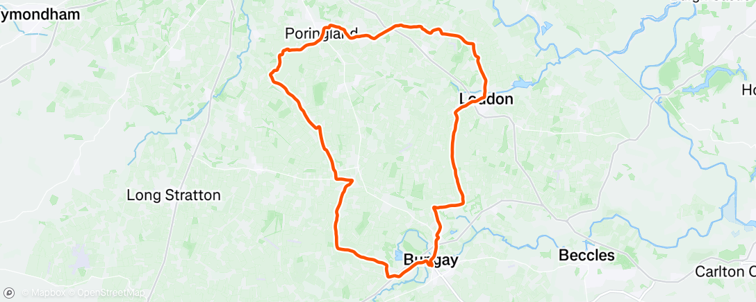 Map of the activity, Morning Ride