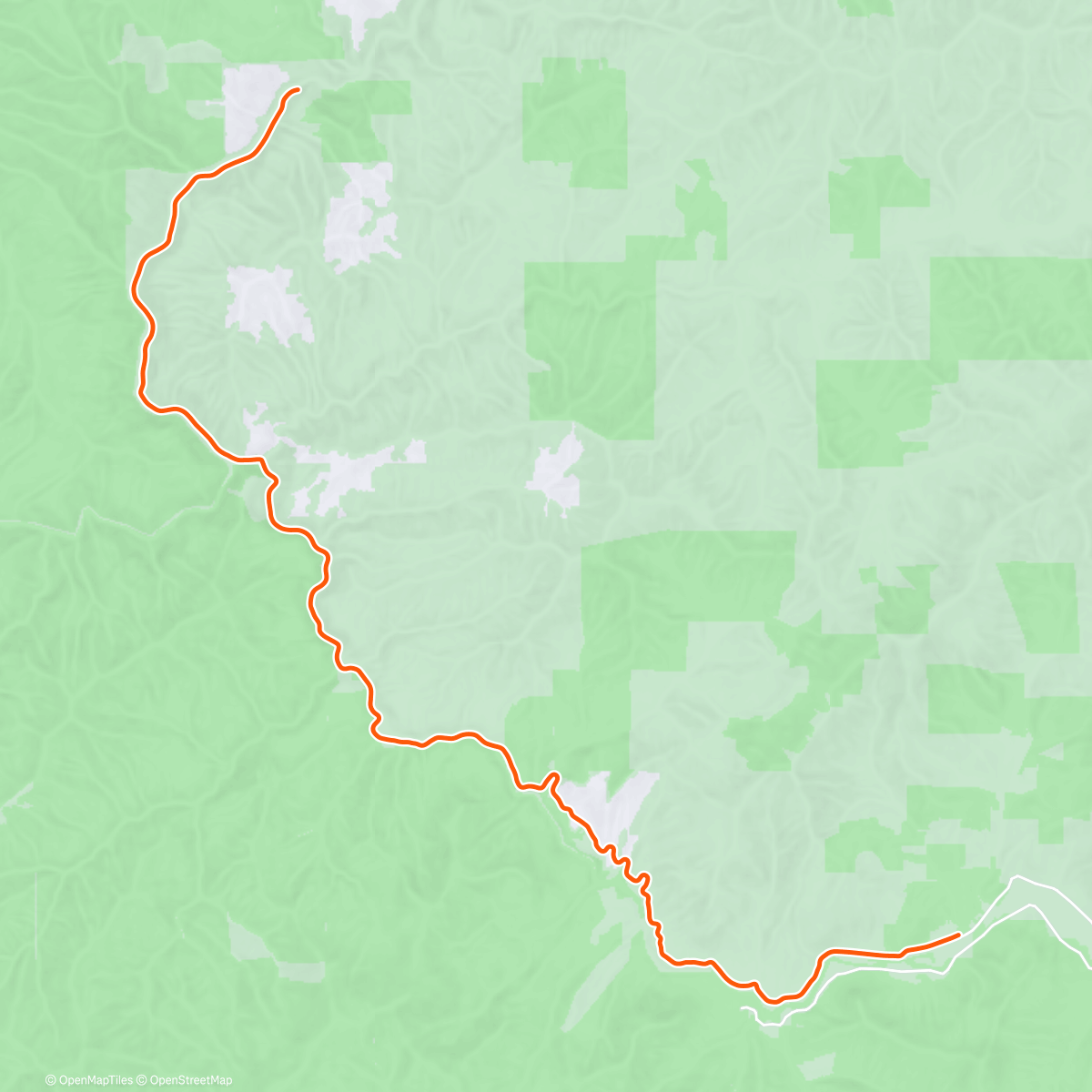 Map of the activity, ROUVY - Cow Creek | Oregon | USA