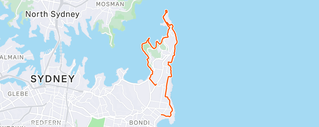 Map of the activity, Boxing day run with the lads