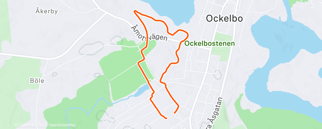 Map of the activity, Morning Run