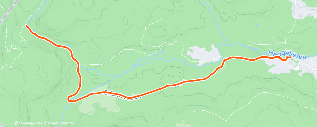Map of the activity, Herlig! Fra Skrubbdal til dels meget bra.