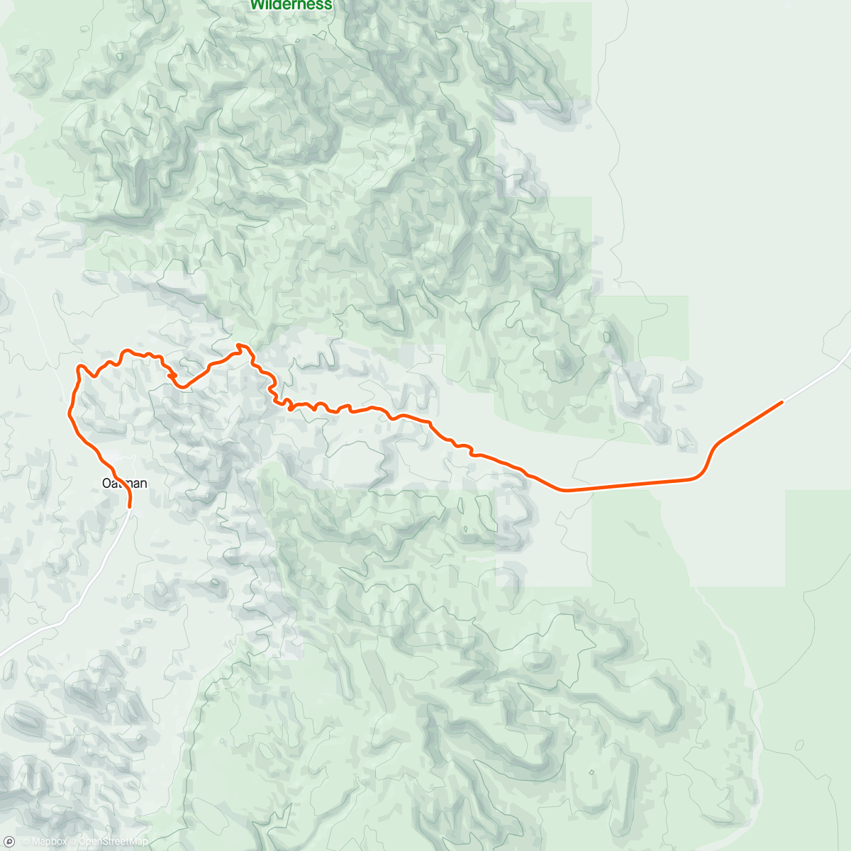 Map of the activity, ROUVY - Oatman | Route 66 | Arizona | USA