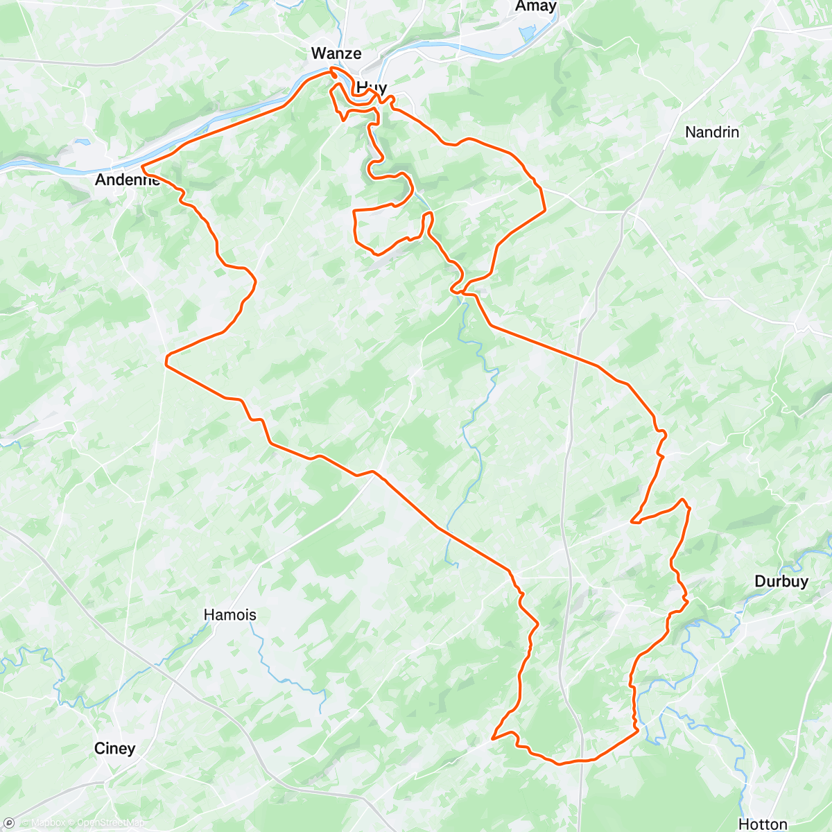 Map of the activity, Afternoon Ride