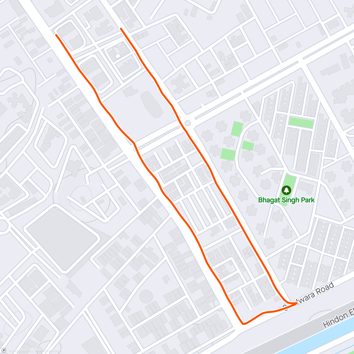 Map of the activity, Morning WALK around VASUNDHARA SECTOR 18 GAZIABAD N.C.R.
