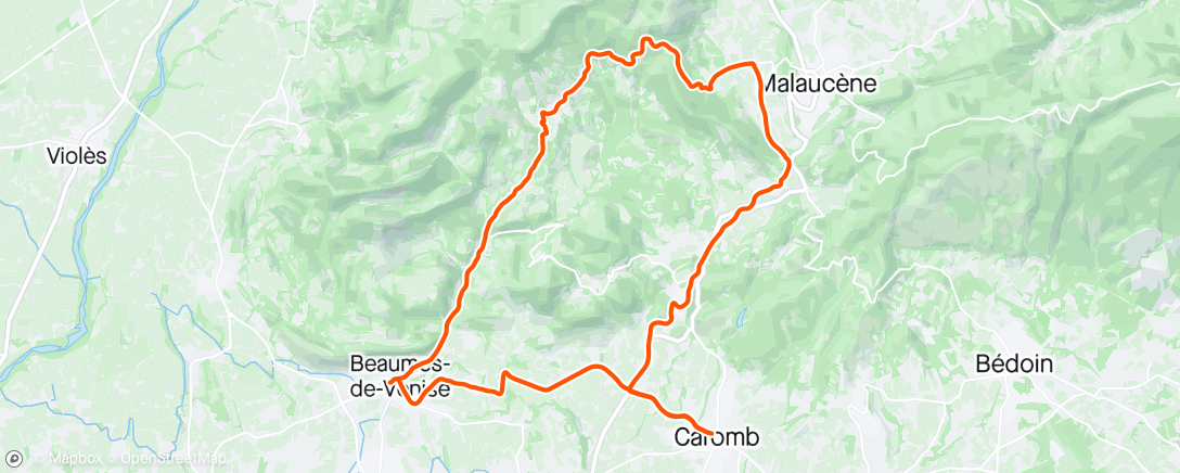 アクティビティ「Sortie vélo en soirée」の地図