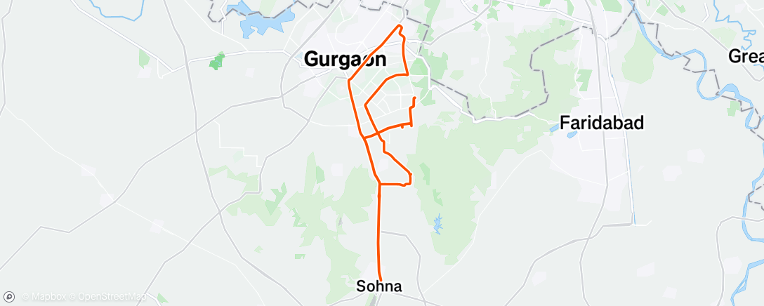 Map of the activity, ❄️Saturday Ride Plan ❄️| 🥶GCR+SohnaCity🥶 | 🚴🏻Vanrysel RCR 900 AF🚴🏻 | 🌺Ankit Khatana 🌺