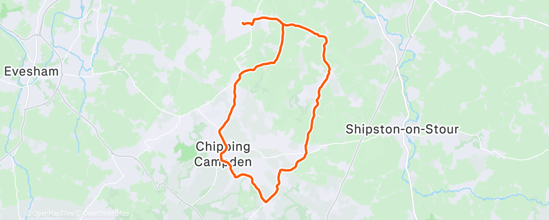 Map of the activity, Afternoon Ride