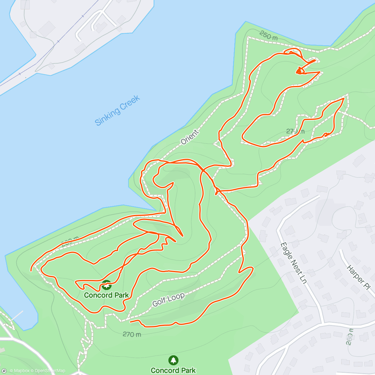 Map of the activity, Ayc ride