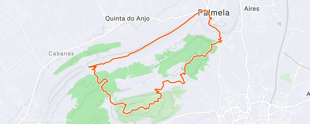 Map of the activity, Corrida em trilho matinal