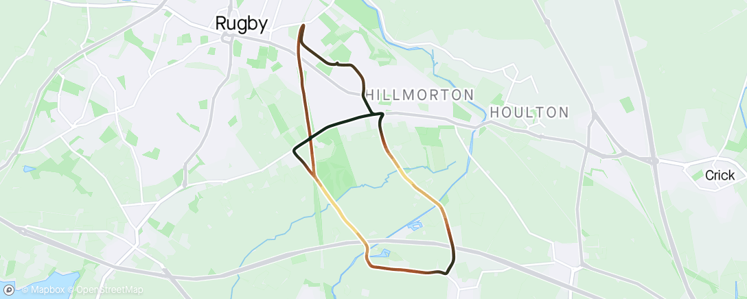 Map of the activity, Rugby Half