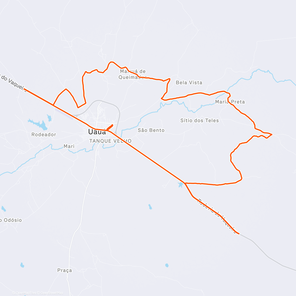 Map of the activity, Domingão, obrigada Deus!