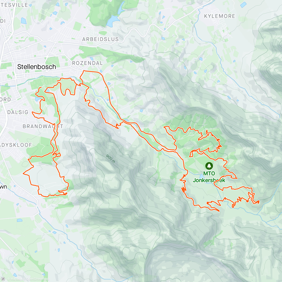 Map of the activity, Cape Epic stage 7