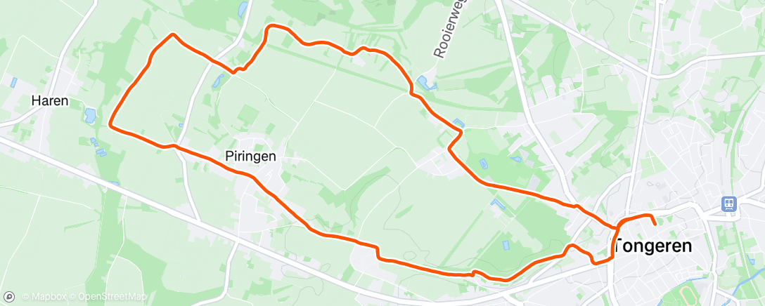 Map of the activity, Namiddagloop