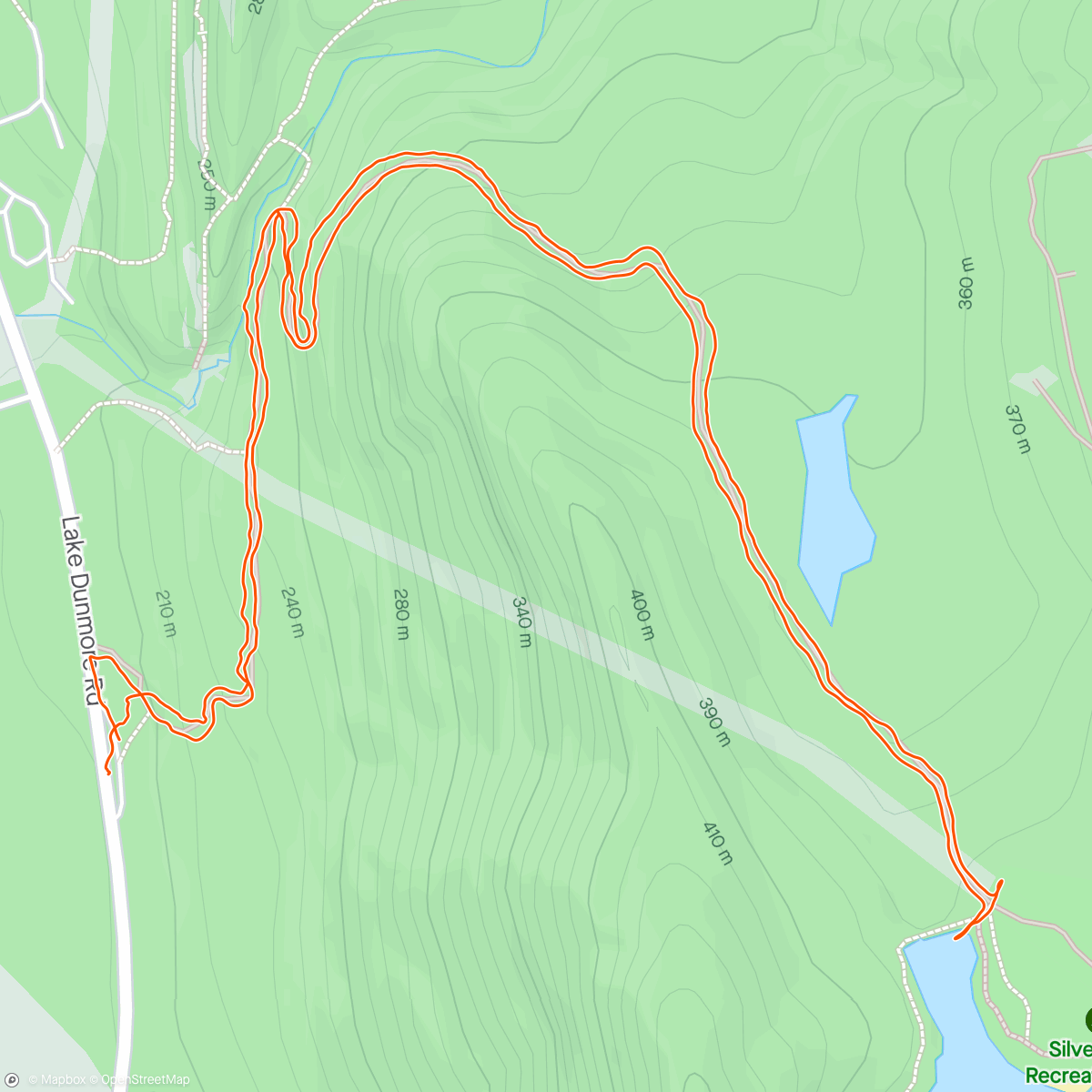 Map of the activity, Evening Trail Run with MJ 🐶
