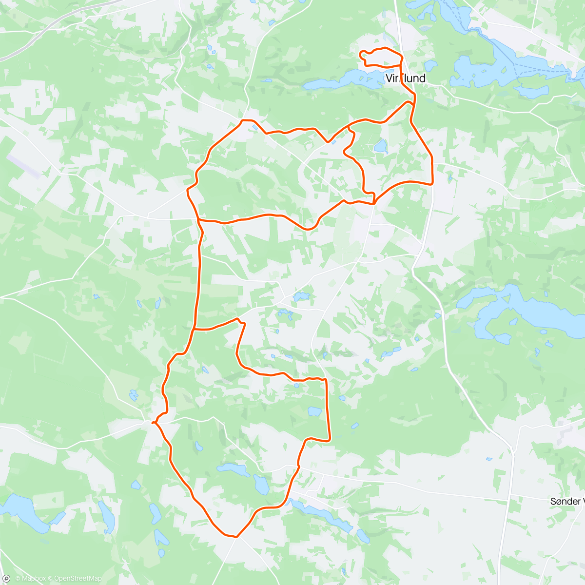 Map of the activity, Tilbage på landevejen 🤌
