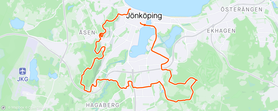 アクティビティ「Jönköping ride」の地図