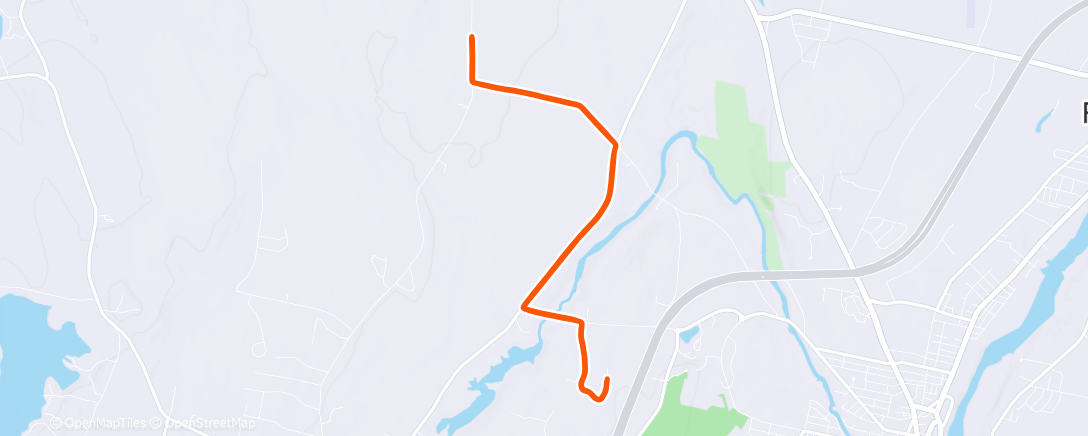 Map of the activity, Afternoon Run