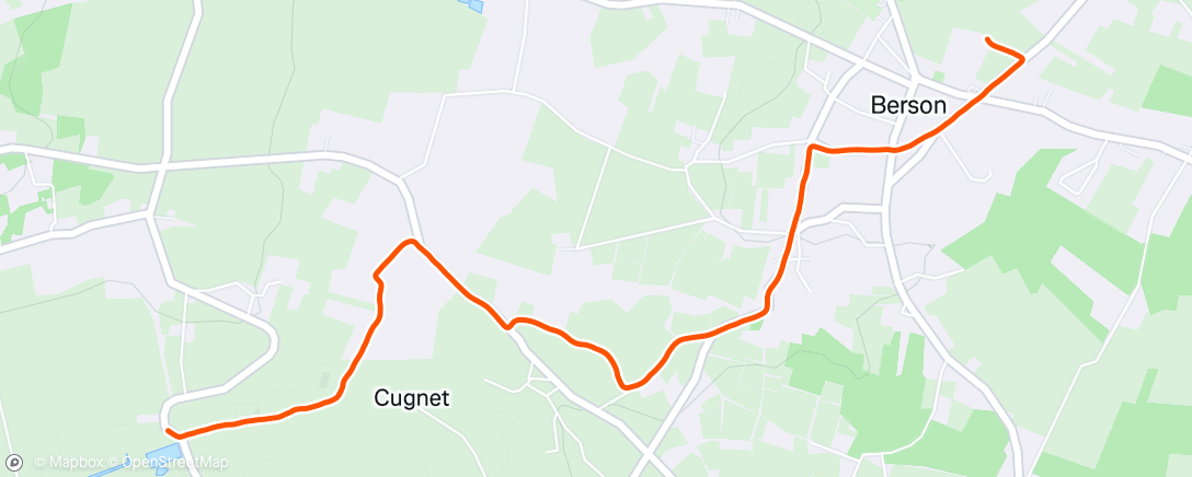 Map of the activity, Course à pied matinale