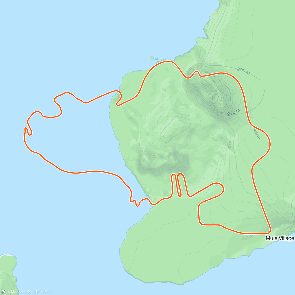 Mapa da atividade, Zwift - Race: After Party Race by PETA-Z (C) on Volcano Climb After Party in Watopia