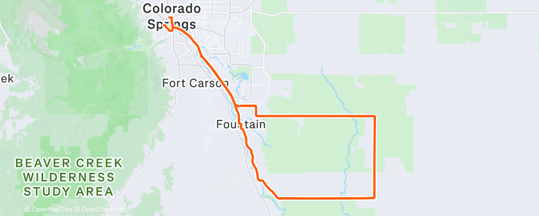 Map of the activity, Morning Ride