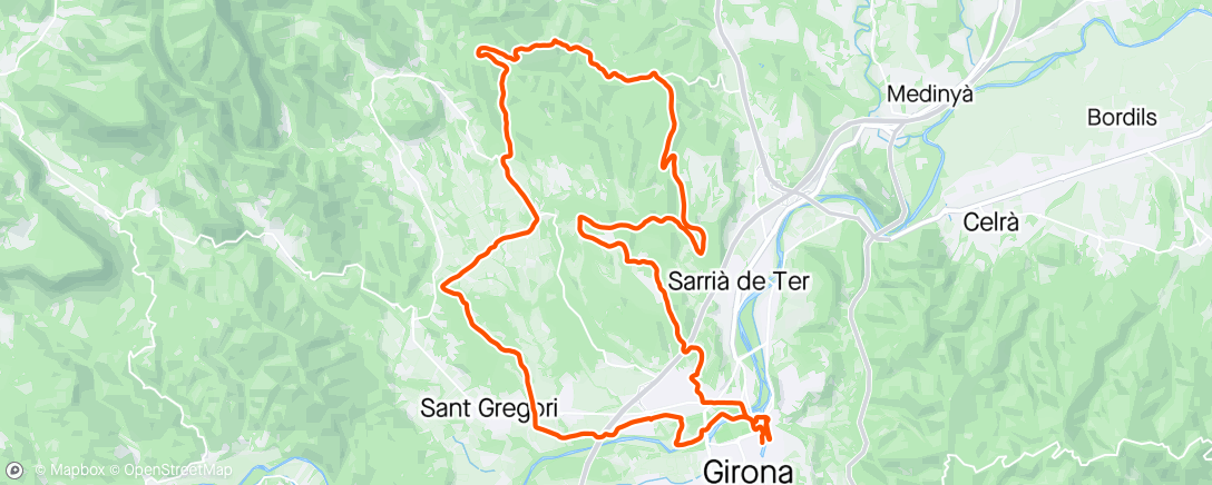 Map of the activity, Girona - Day 3: recovery ride with snacks