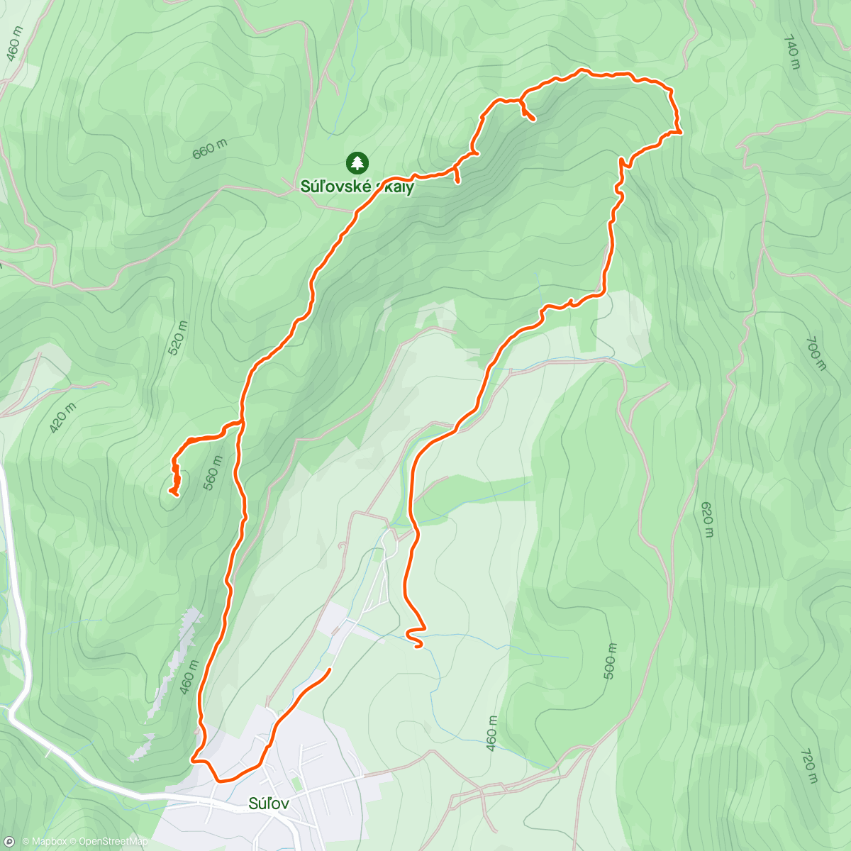 Map of the activity, Hike walk