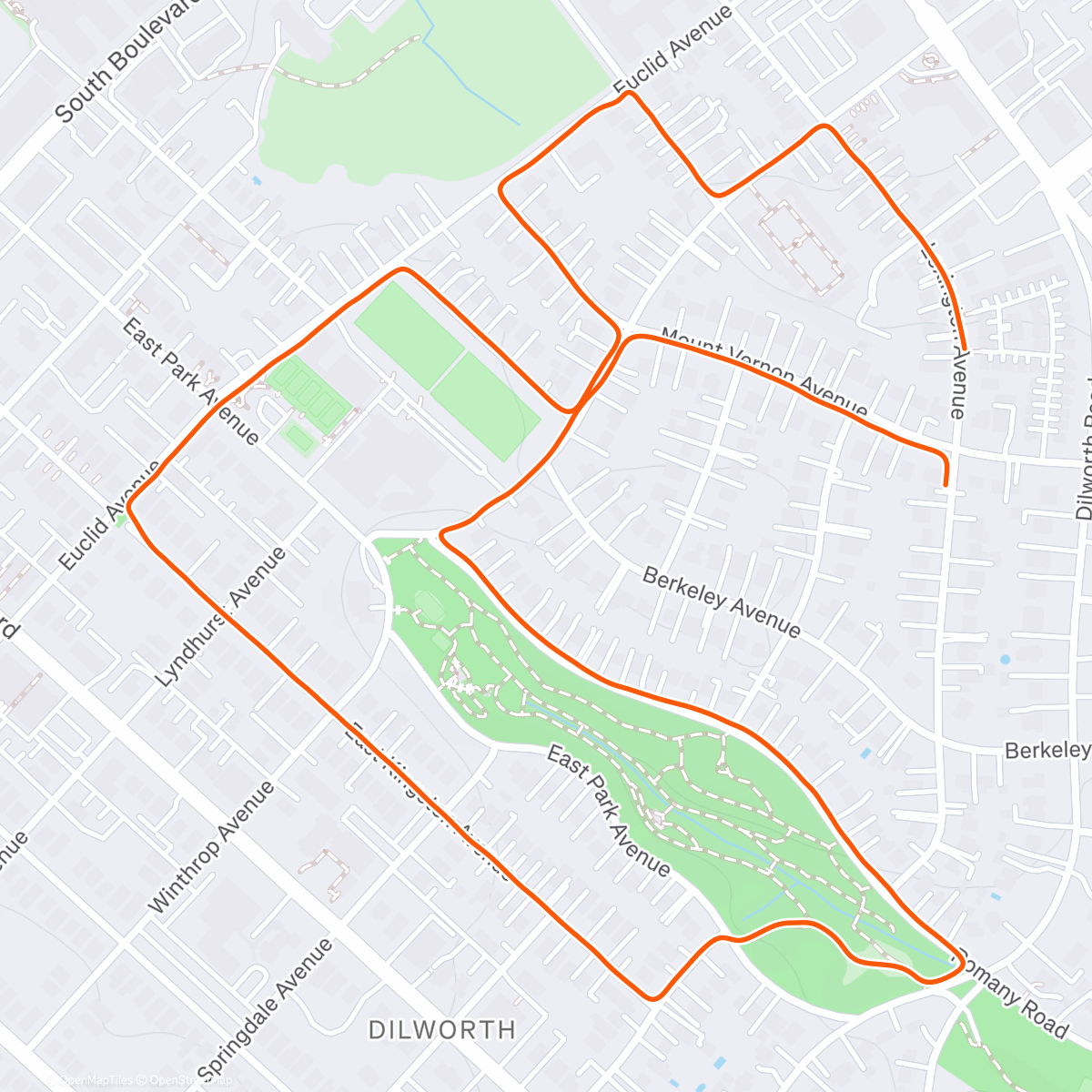 Map of the activity, Morning Run