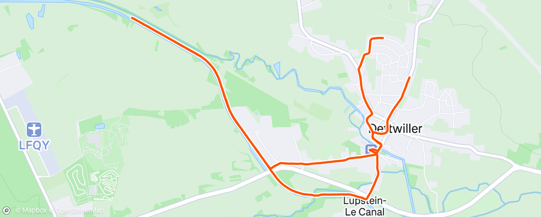 Map of the activity, Evening Run