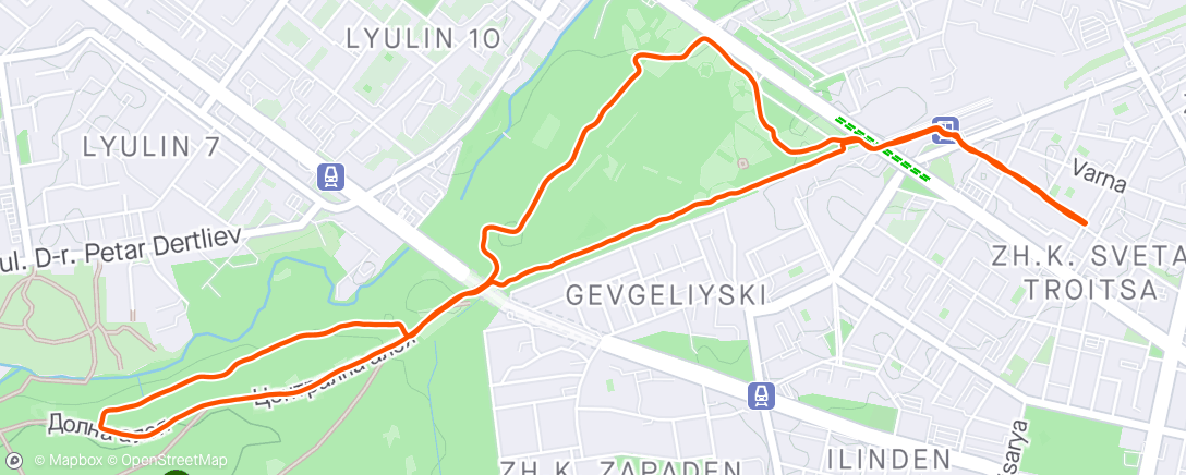 Map of the activity, Lost my Stryd Evening Run