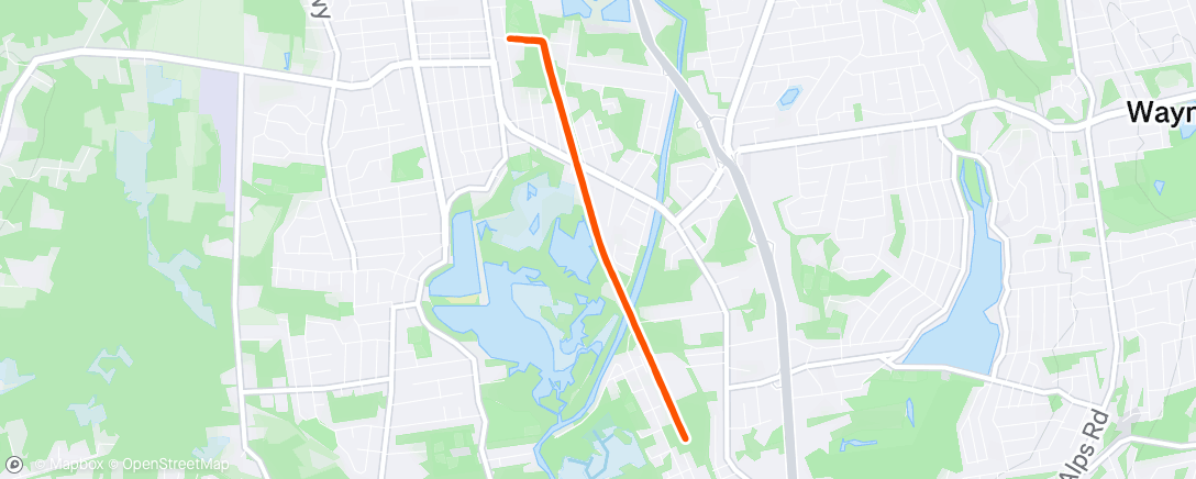 Map of the activity, Afternoon Run