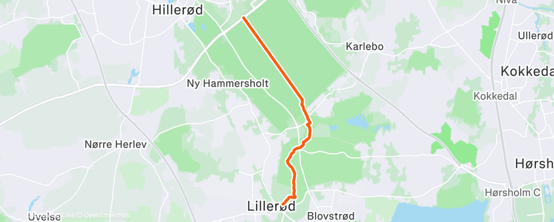 Map of the activity, Lunch Hike