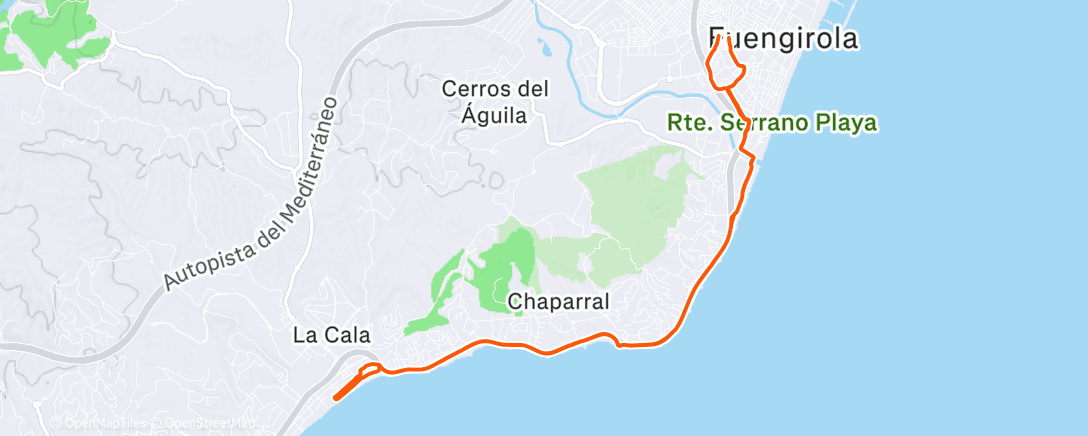 Map of the activity, 90’ @5:10 ❤️131 +91