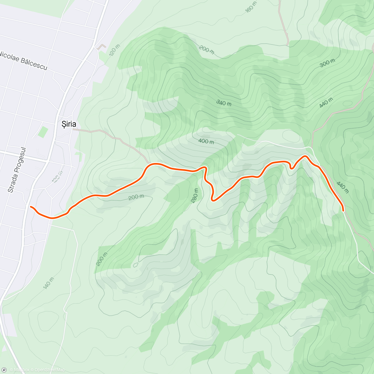 Carte de l'activité Ziridava - Uphill TT