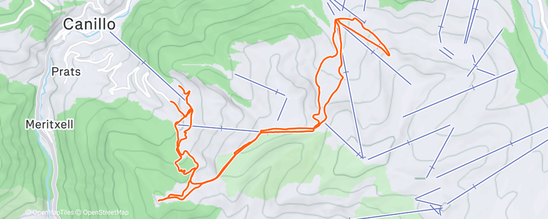 Map of the activity, Ski nordique dans l'après-midi