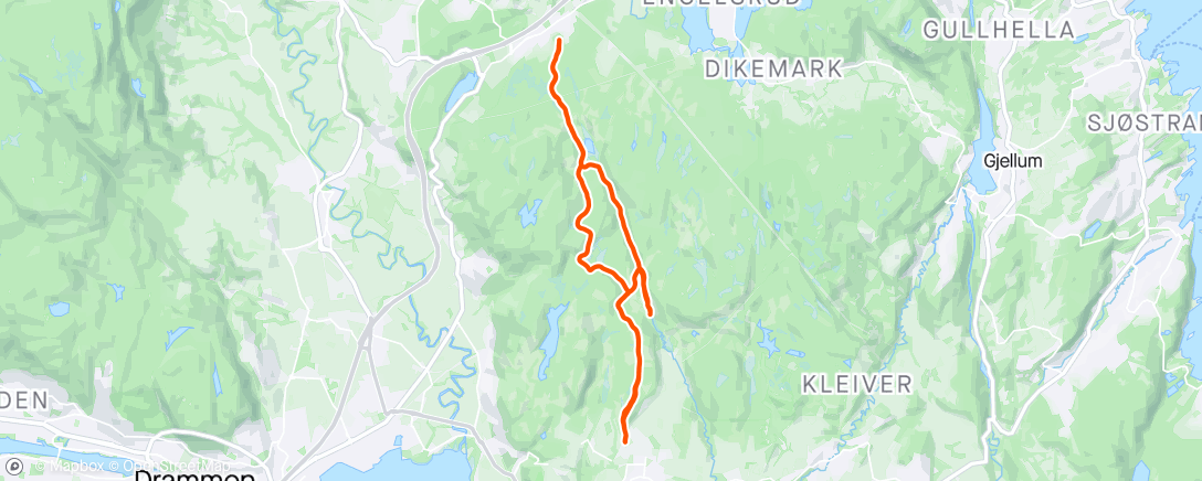 Map of the activity, Skate i lett snøvær
